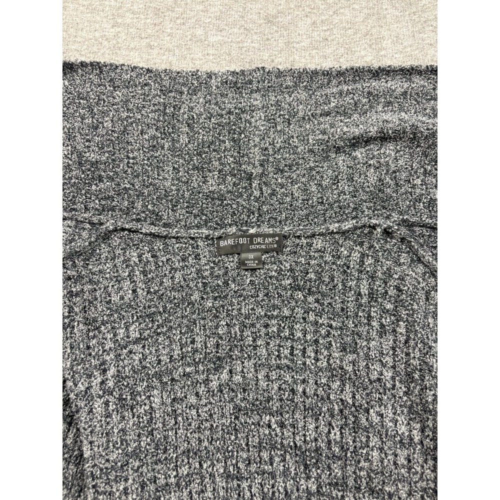 Barefoot Dreams CozyChic Lite Open Front Gray‎ Cardigan Women 3X Soft Minimalist - Picture 13 of 15